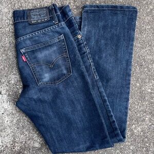 Levi’s 511 Slim Leg Men Size 29 x 29 Blue Distressed Worked in Quality Condition